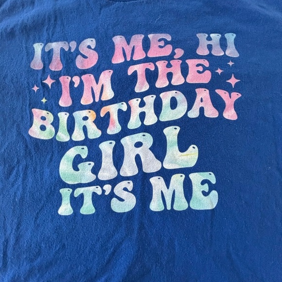 Birthday Girl shirt   Taylor swift style! 
Girls size L blue - Picture 2 of 4